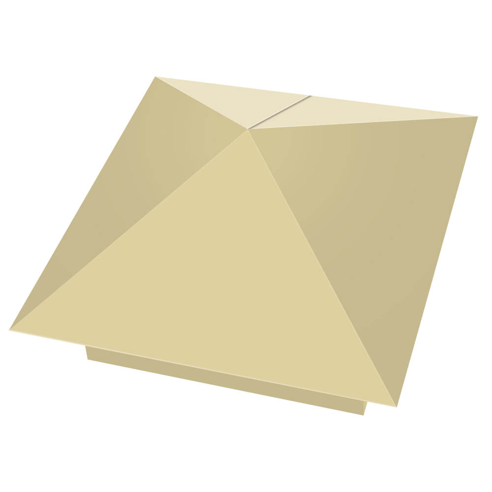 Колпак металлический 400х400мм RAL1014 Бежевый заборный Омск фото