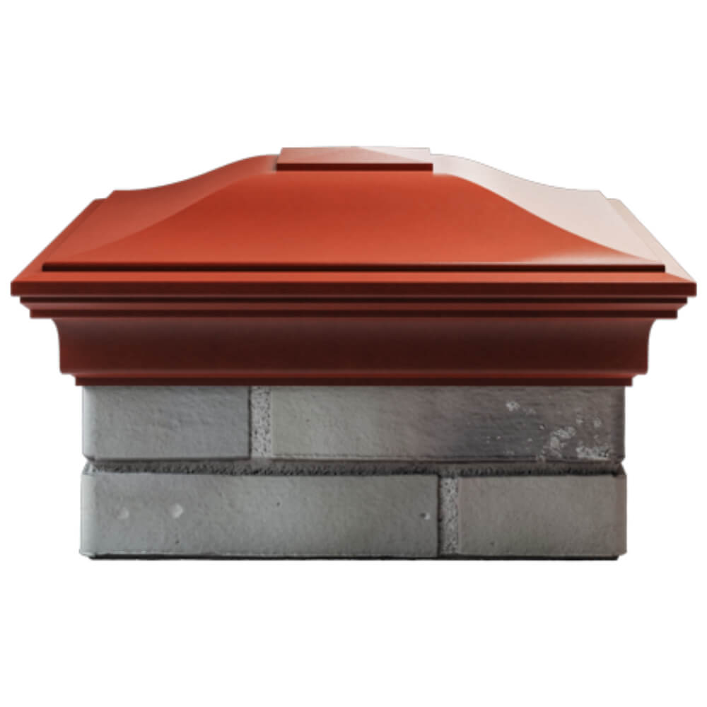 Колпак Zking Монблан Красный на столб 1.5х1.5 кирпича (385х385мм) Омск фото