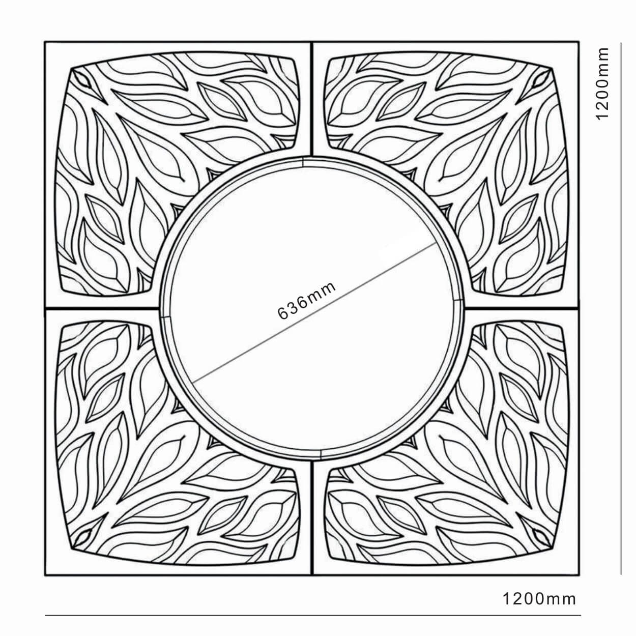 Приствольная решетка для дерева ZKING CRUST 1.2х1.2м Черная в Омске фото