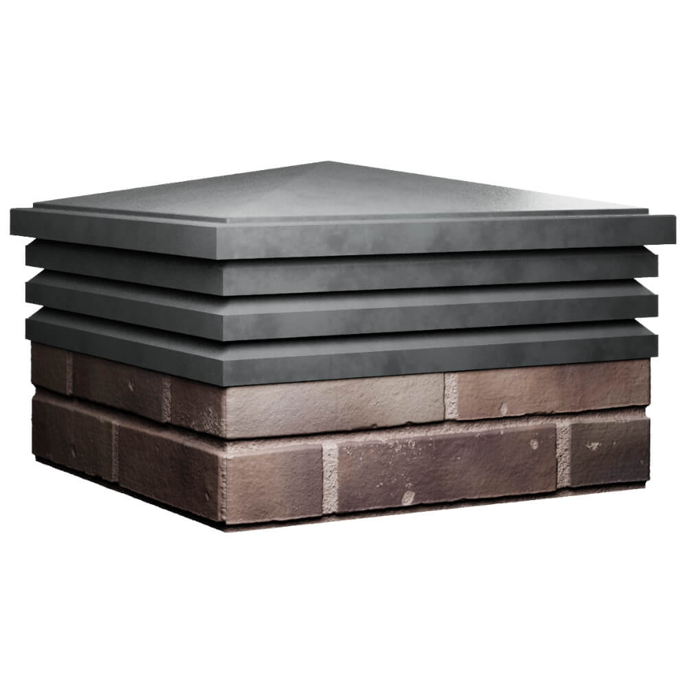 Колпак Zking Бона ХайТек Серый на столб 2х2 кирпича (513х513мм) в Омске фото