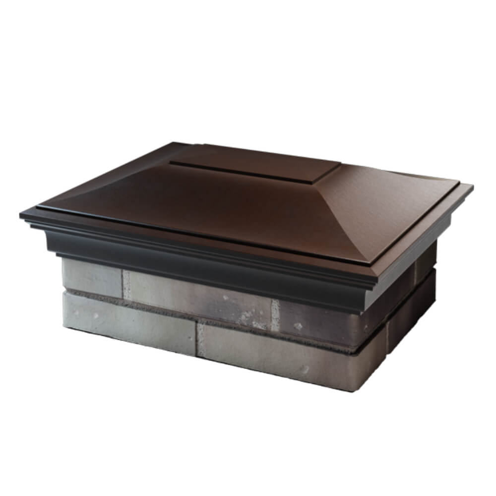 Колпак Zking Монблан Коричневый на столб 2х1.5 кирпича (515х385мм) в Омске фото