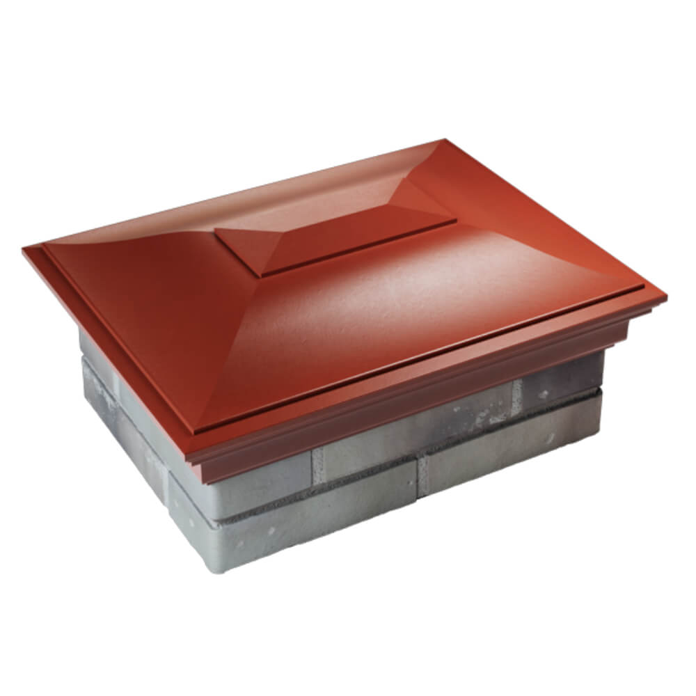 Колпак Zking Монблан Красный на столб 2х1.5 кирпича (515х385мм) Омск фото