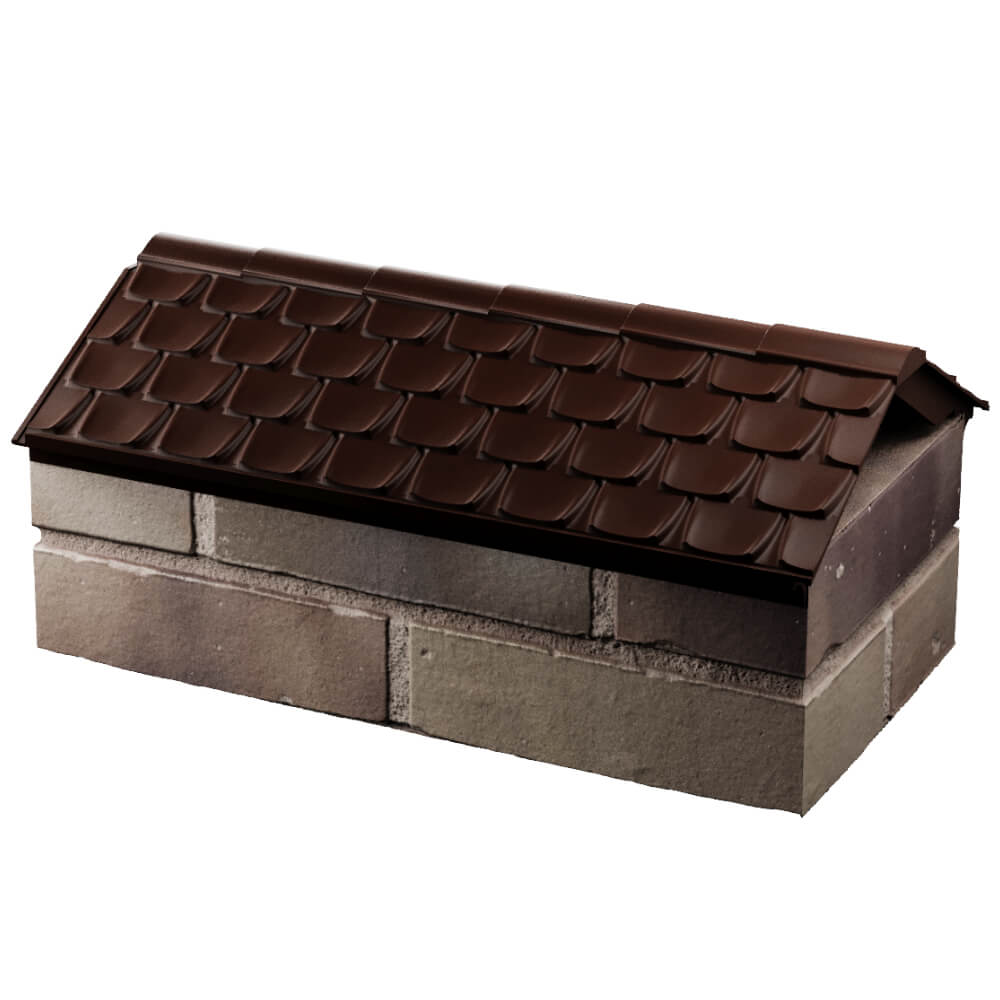 Парапет Zking Эльбрус Коричневый с посадкой на 1 кирпич (255мм) в Омске фото