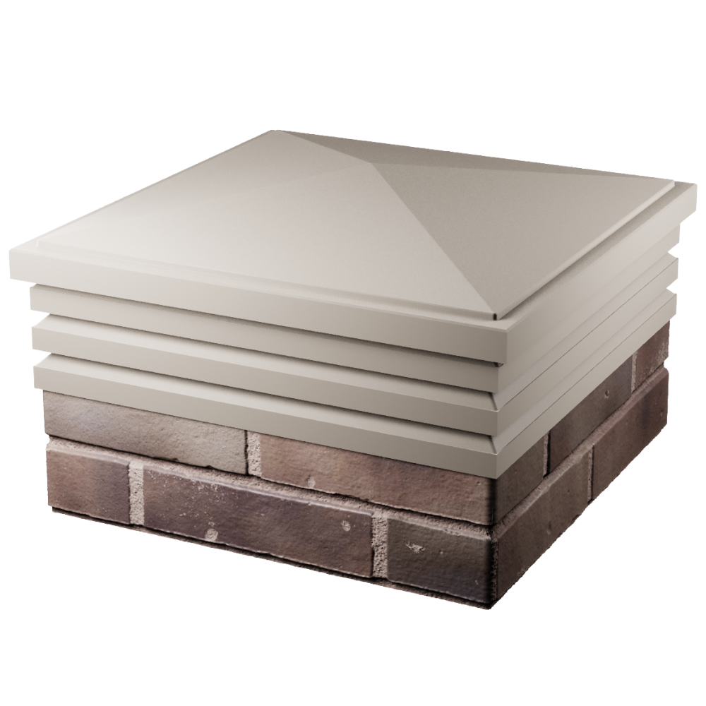 Колпак Zking Бона ХайТек Бежевый на столб 2х2 кирпича (513х513мм) в Омске фото