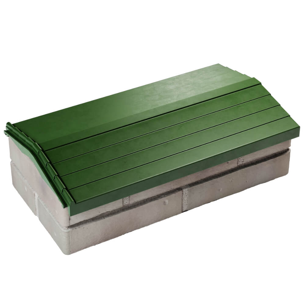 Парапет Zking Бона ХайТек Зеленый с посадкой на 1 кирпич (200/225/255мм) в Омске фото