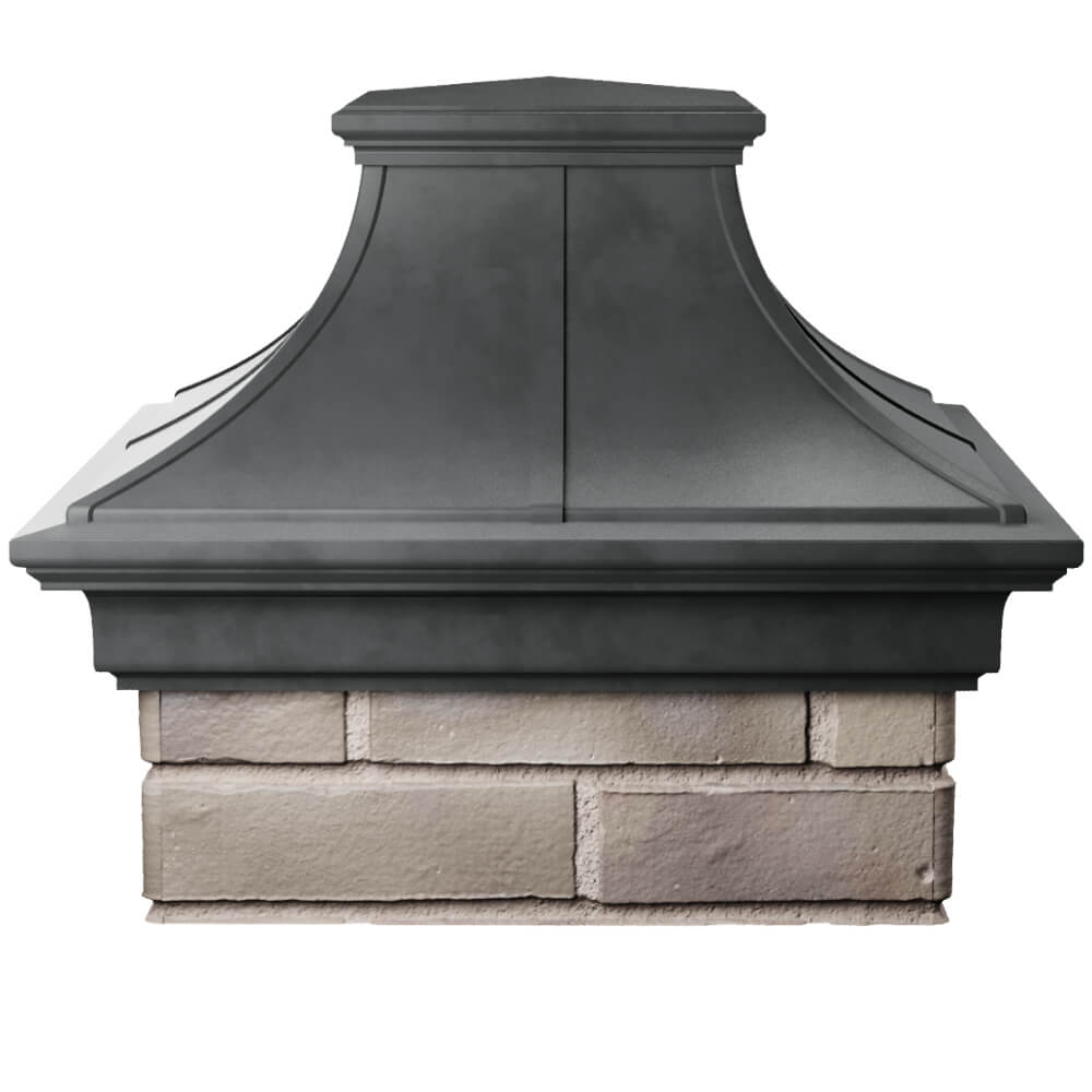 Колпак Zking Монблан Премиум Серый на столб 1.5х1.5 кирпича (385х385мм) Омск фото