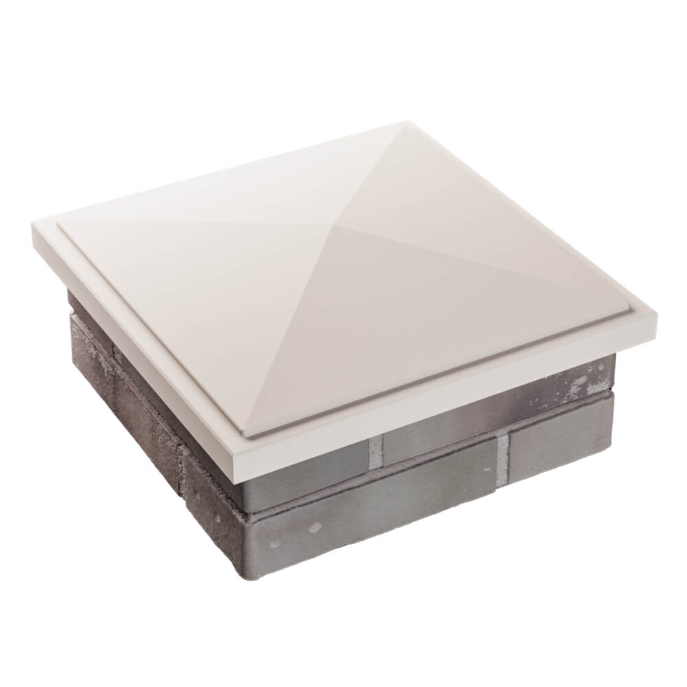 Колпак Zking БонаМоно Бежевый на столб 1.5х1.5 кирпича (385х385, 400х400мм) в Омске фото