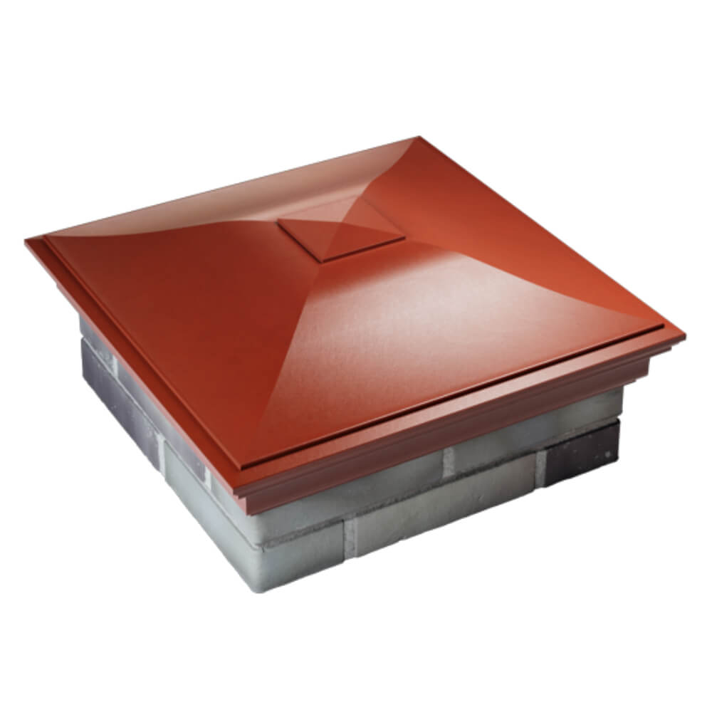 Колпак Zking Монблан Красный на столб 2х2 кирпича (515х515мм) Омск фото