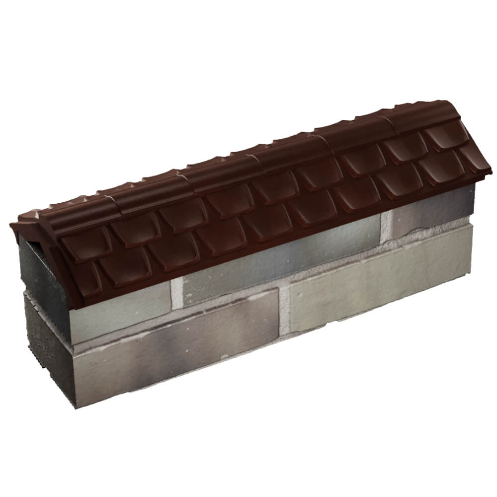 Парапет Zking Эльбрус Коричневый с посадкой на 0.5 кирпича (130мм) в Омске фото