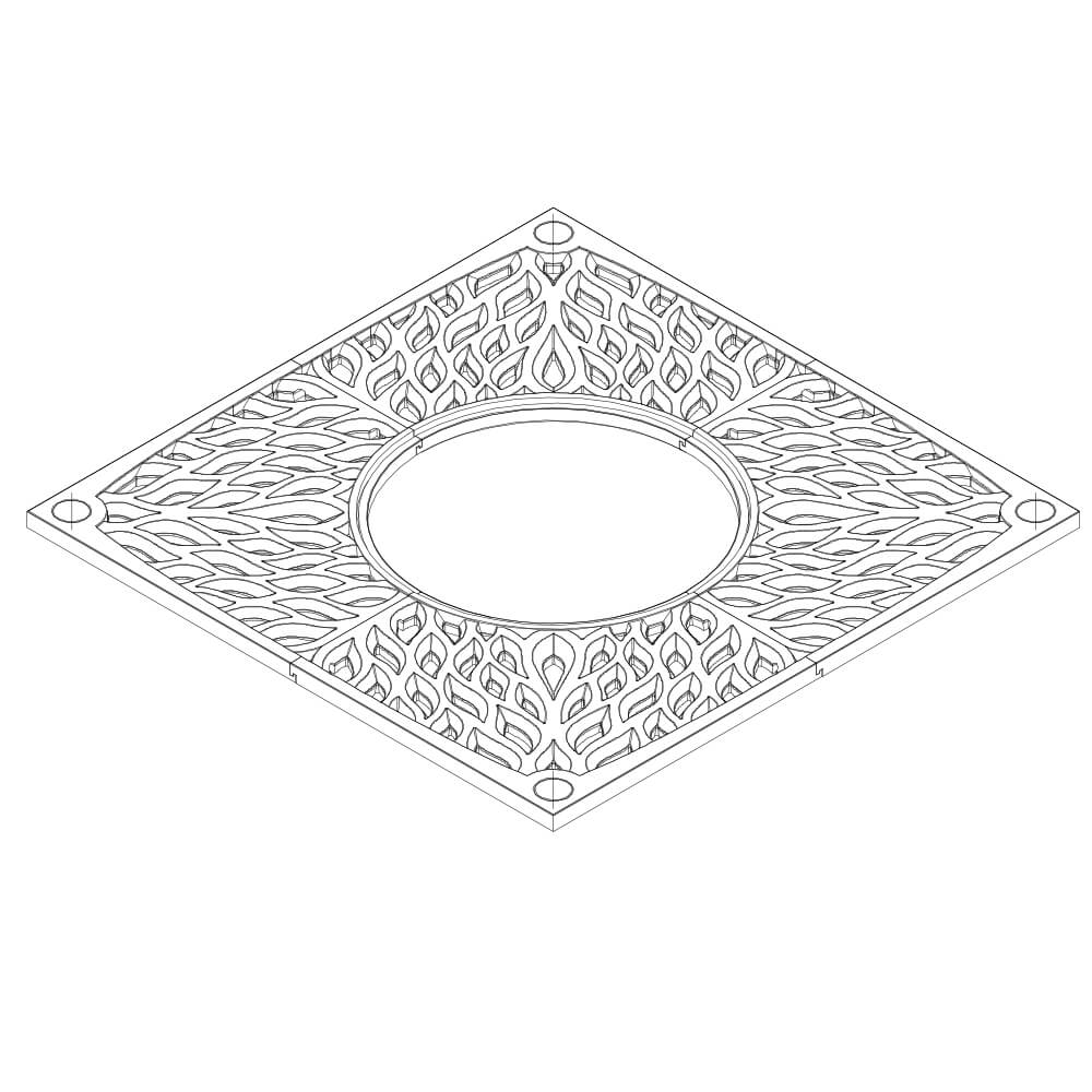 Приствольная решетка для дерева ZKING CRUST 2х2м Черная в Омске фото