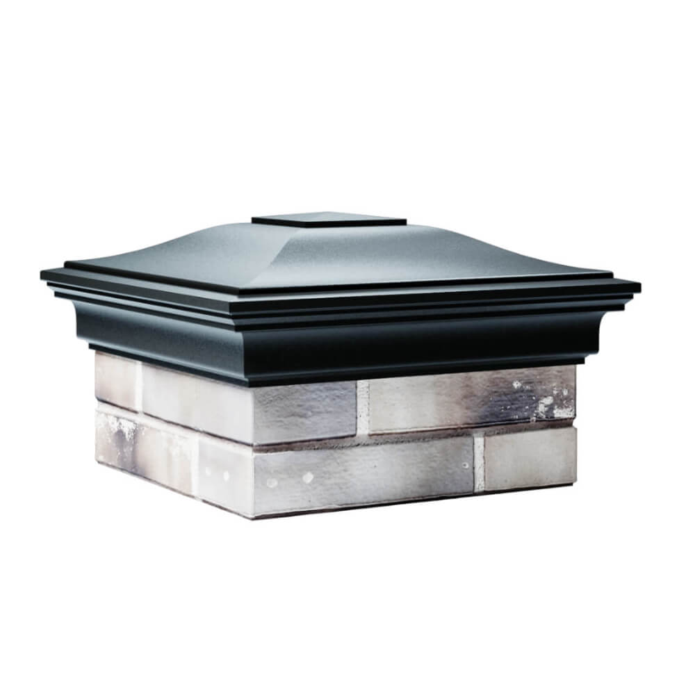 Колпак Zking Монблан Черный на столб 1.5х1.5 еврокирпича 0.7НФ (355х355мм) в Омске фото