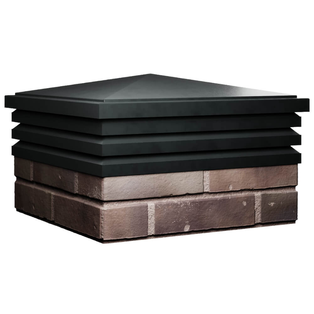 Колпак Zking Бона ХайТек Черный на столб 2х2 кирпича (513х513мм) в Омске фото