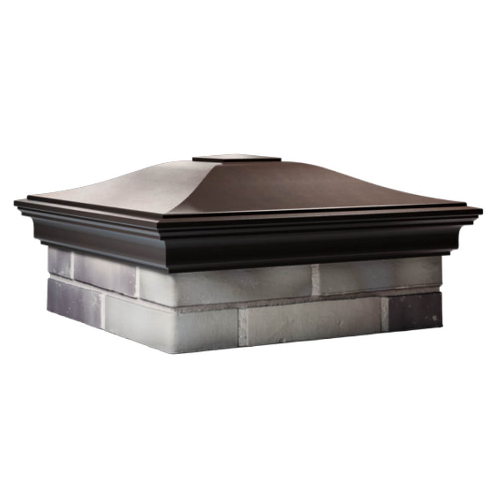 Колпак Zking Монблан Коричневый на столб 2х2 кирпича (515х515мм) в Омске фото