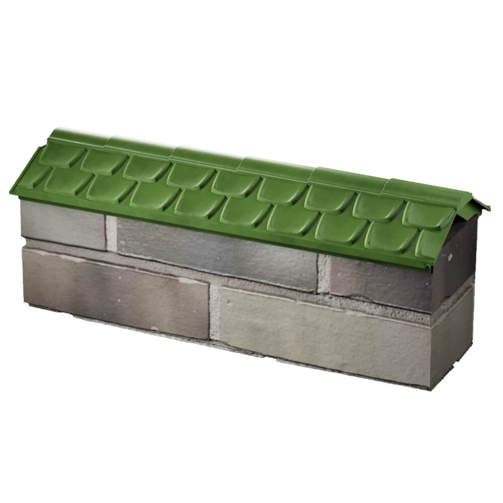 Парапет Zking Эльбрус Зеленый с посадкой на 0.5 кирпича (130мм) в Омске фото