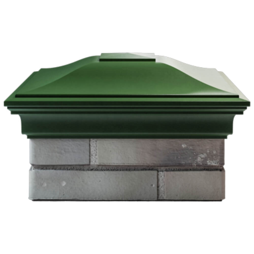 Колпак Zking Монблан Зеленый на столб 1.5х1.5 кирпича (385х385мм) Омск фото