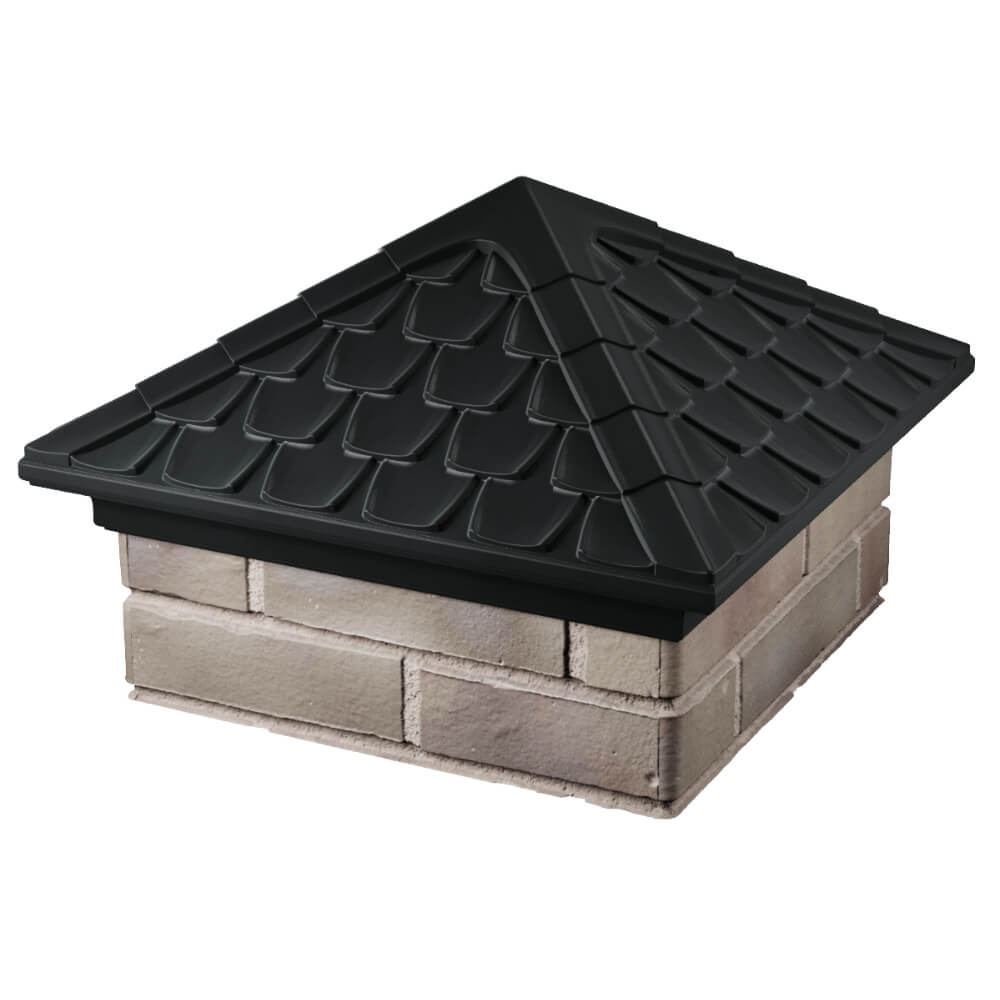 Колпак Zking Эльбрус Черный на столб 1.5х1.5 кирпича (385х385мм) в Омске фото