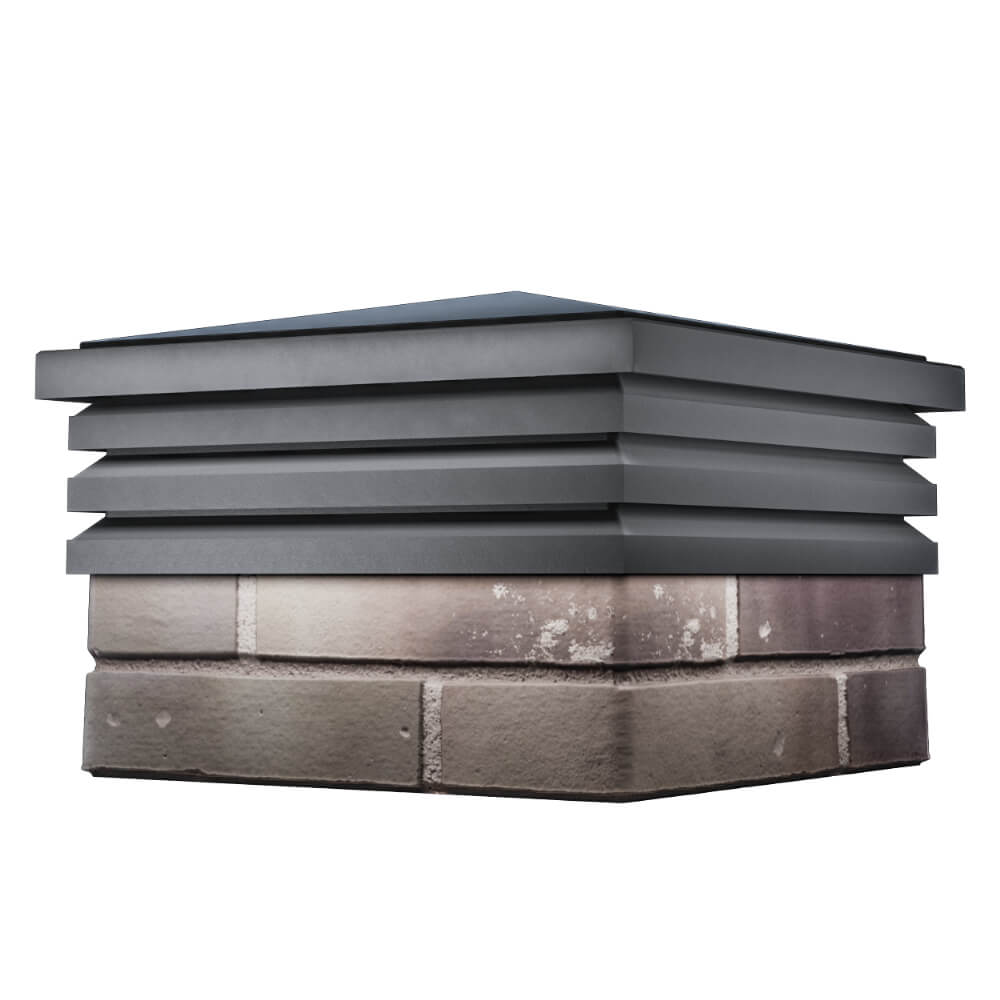 Колпак Zking Бона ХайТек Серый на столб 1.5х1.5 кирпича (385х385мм) в Омске фото