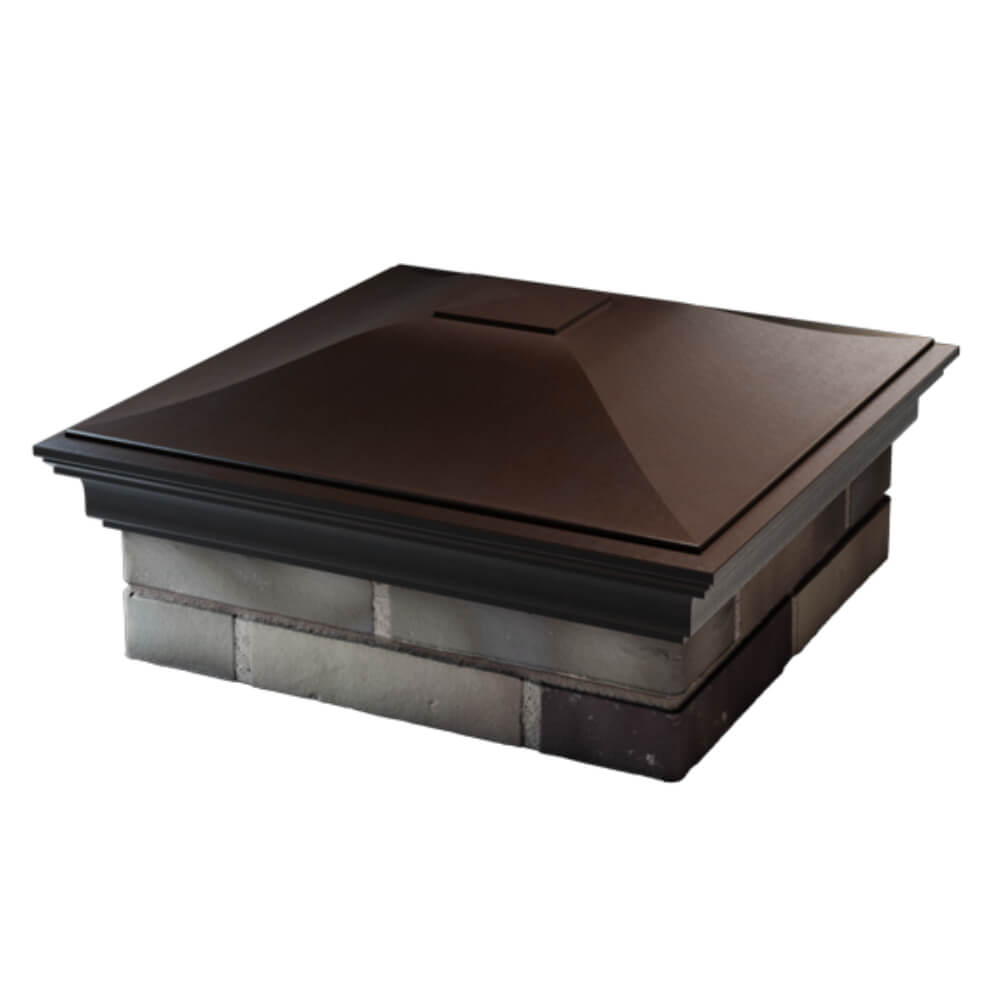 Колпак Zking Монблан Коричневый на столб 2х2 кирпича (515х515мм) в Омске фото