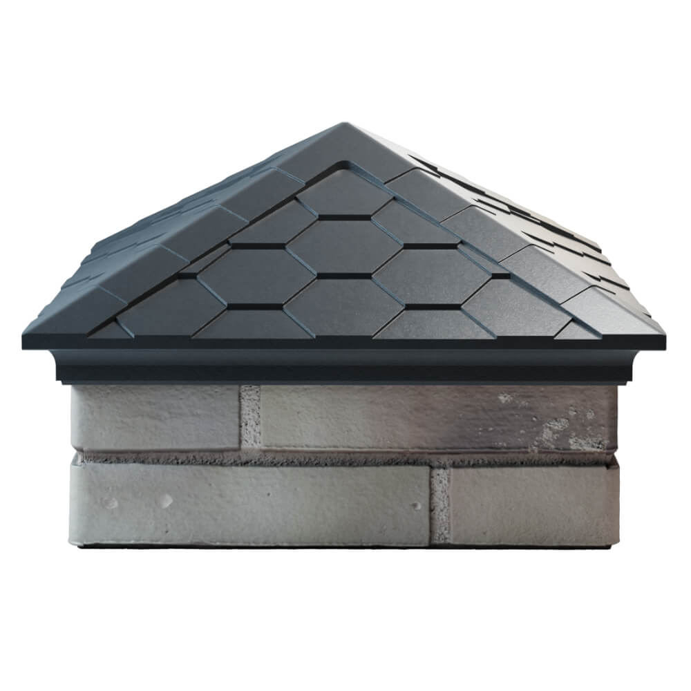 Колпак Zking Эверест Серый на столб 1.5х1.5 кирпича (390х390мм) Омск фото