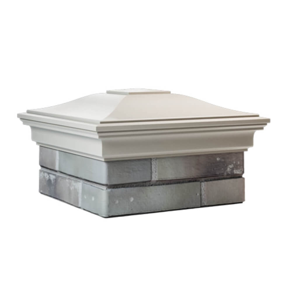 Колпак Zking Монблан Бежевый на столб 1.5х1.5 еврокирпича 0.7НФ (355х355мм) в Омске фото