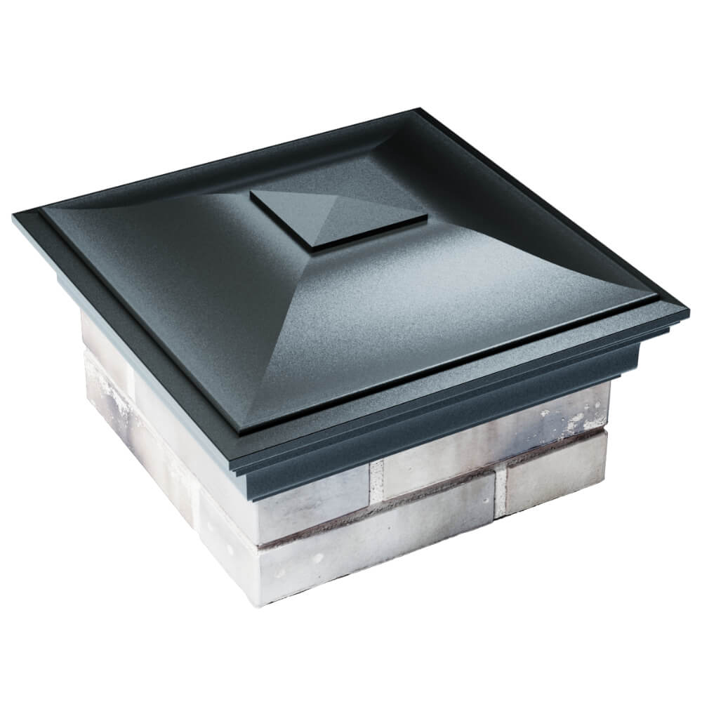 Колпак Zking Монблан Черный на столб 1.5х1.5 кирпича (385х385мм) в Омске фото