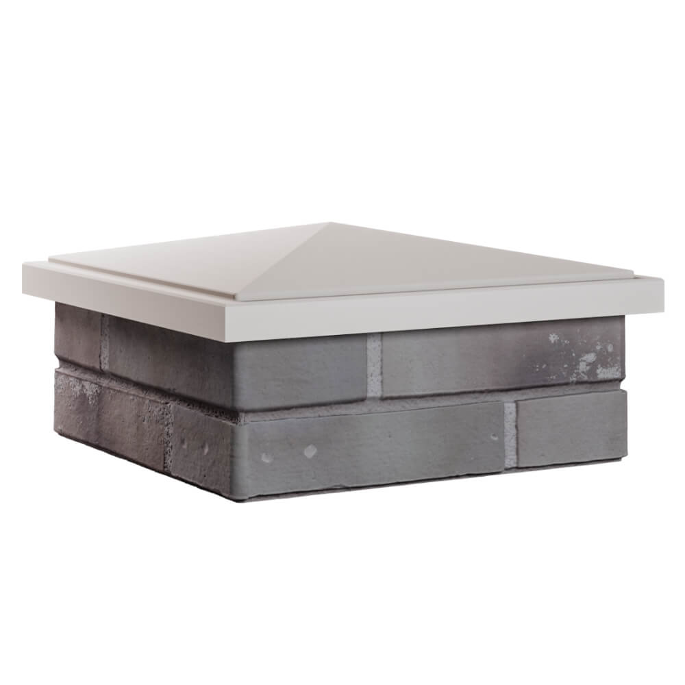 Колпак Zking БонаМоно Бежевый на столб 1.5х1.5 кирпича (385х385, 400х400мм) в Омске фото