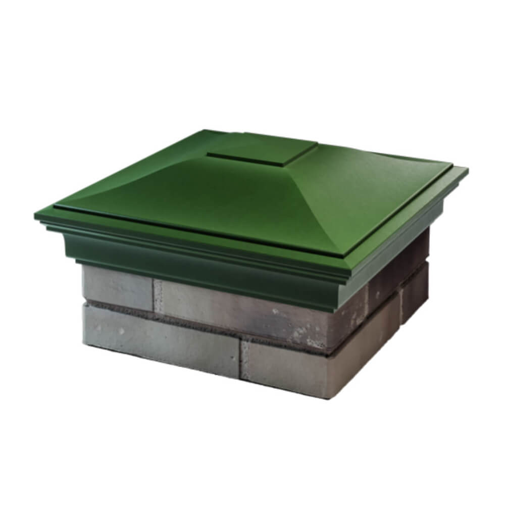 Колпак Zking Монблан Зеленый на столб 1.5х1.5 еврокирпича 0.7НФ (355х355мм) в Омске фото