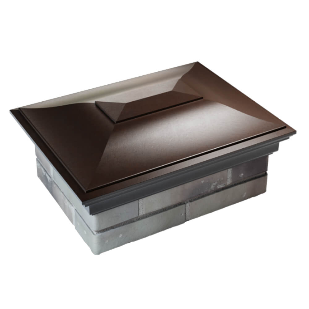 Колпак Zking Монблан Коричневый на столб 2х1.5 кирпича (515х385мм) Омск фото