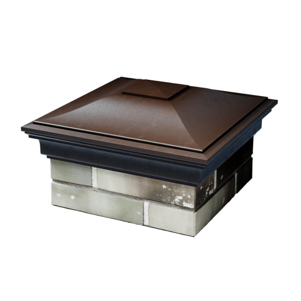 Колпак Zking Монблан Коричневый на столб 1.5х1.5 еврокирпича 0.7НФ (355х355мм) в Омске фото