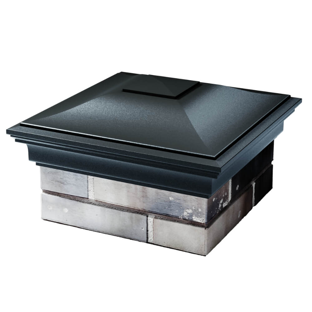 Колпак Zking Монблан Черный на столб 1.5х1.5 кирпича (385х385мм) в Омске фото