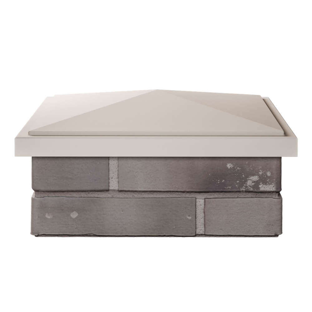 Колпак Zking БонаМоно Бежевый на столб 1.5х1.5 кирпича (385х385, 400х400мм) Омск фото