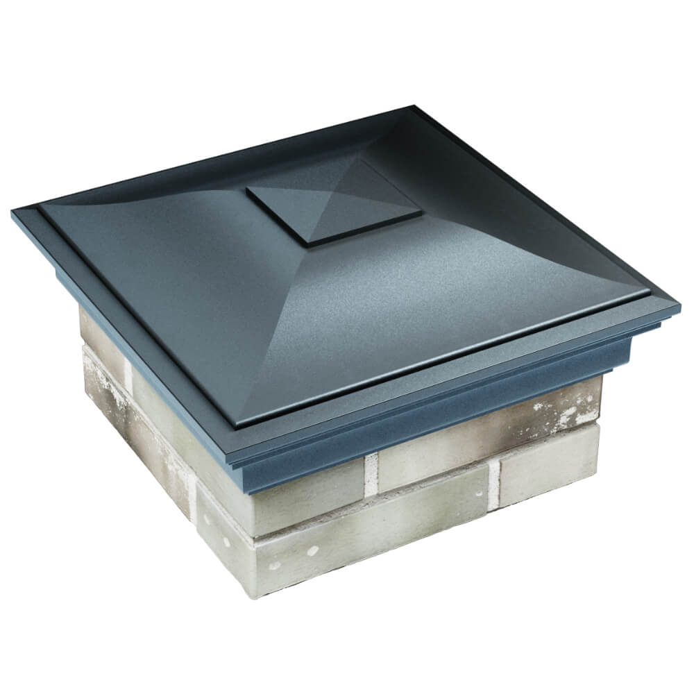 Колпак Zking Монблан Серый на столб 1.5х1.5 кирпича (385х385мм) в Омске фото