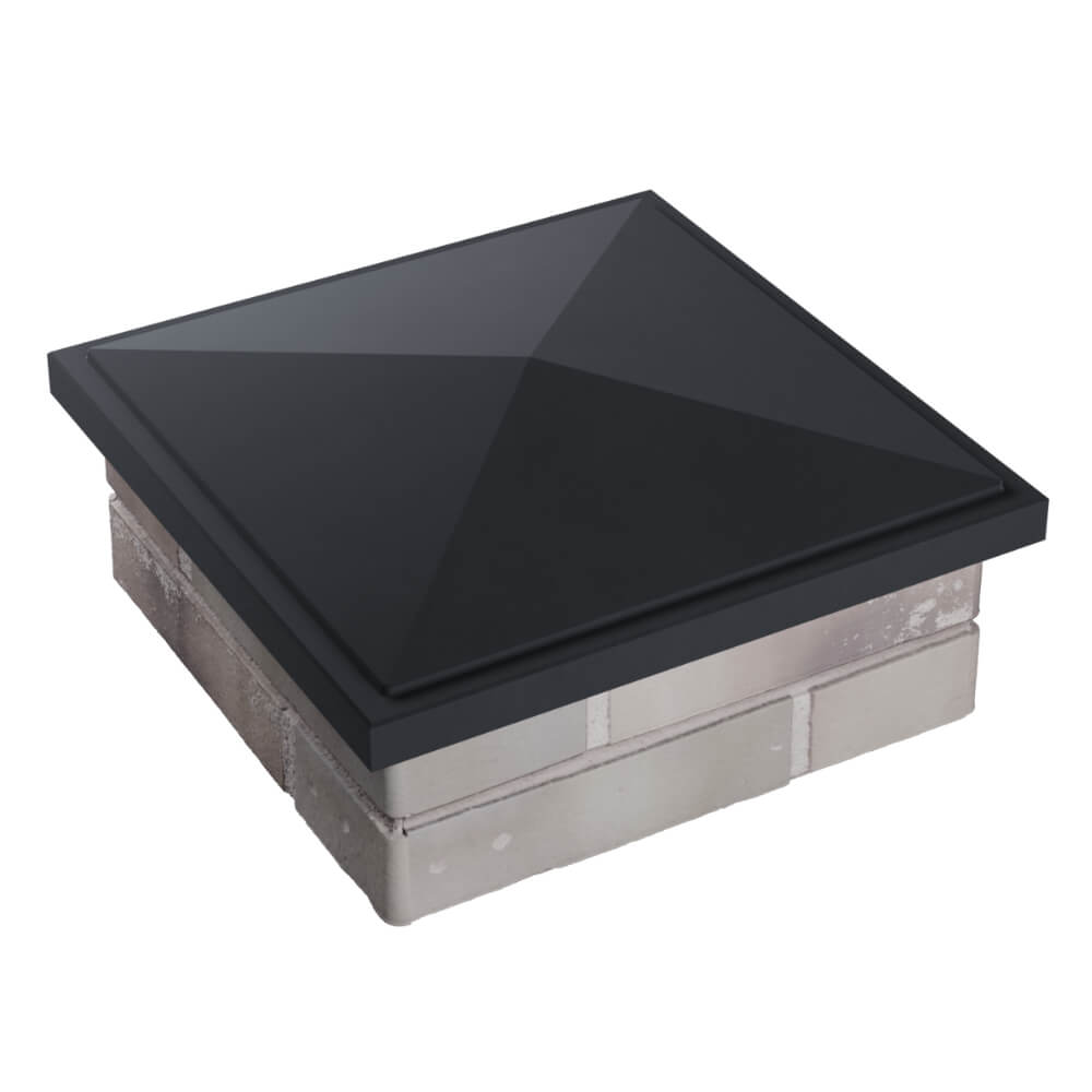 Колпак Zking БонаМоно Серый на столб 1.5х1.5 кирпича (385х385, 400х400мм) в Омске фото