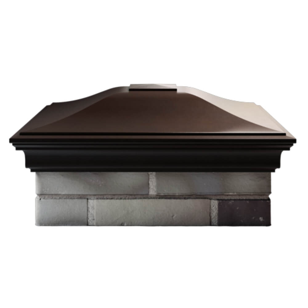Колпак Zking Монблан Коричневый на столб 2х2 кирпича (515х515мм) в Омске фото