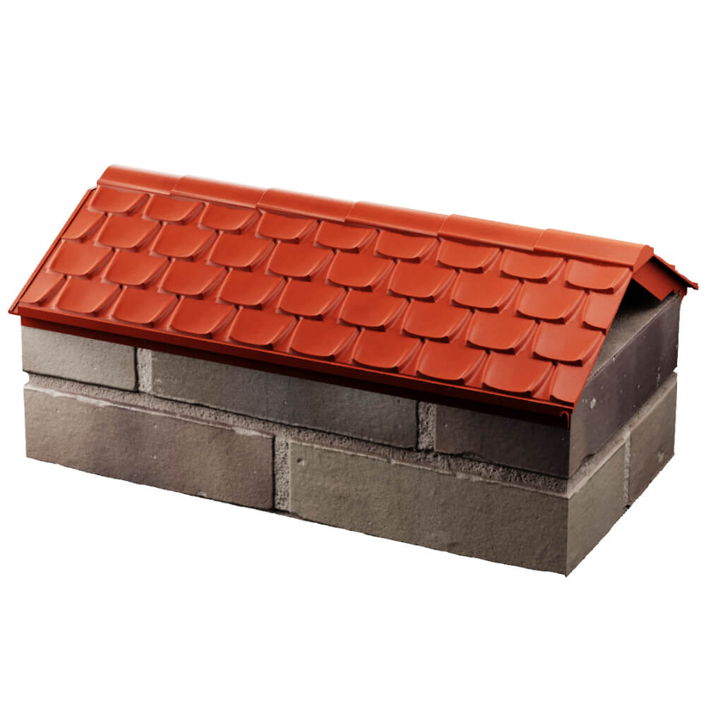 Парапет Zking Эльбрус Красный с посадкой на 1 кирпич (255мм) в Омске фото