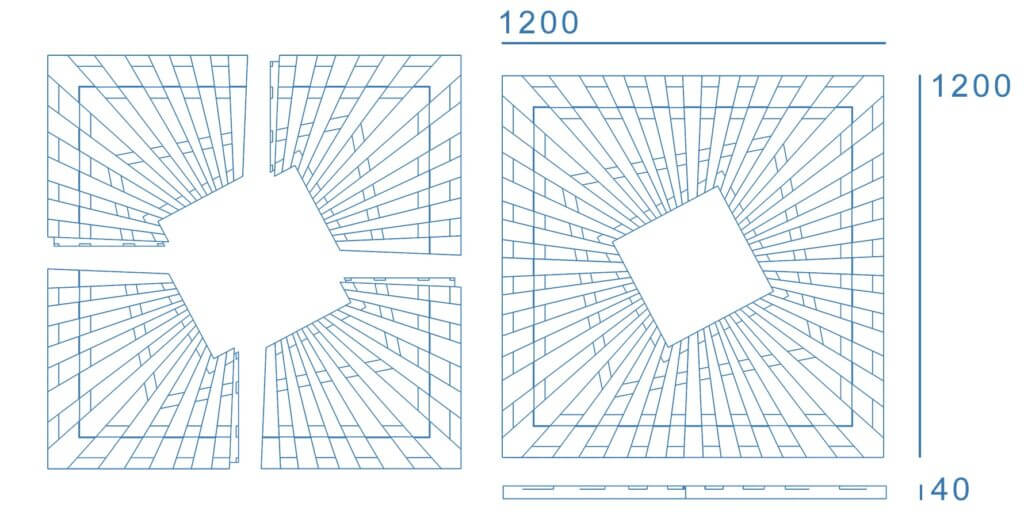 Приствольная решетка для дерева ZKING ATMOSPHERE 1.2х1.2м Бежевая в Омске фото