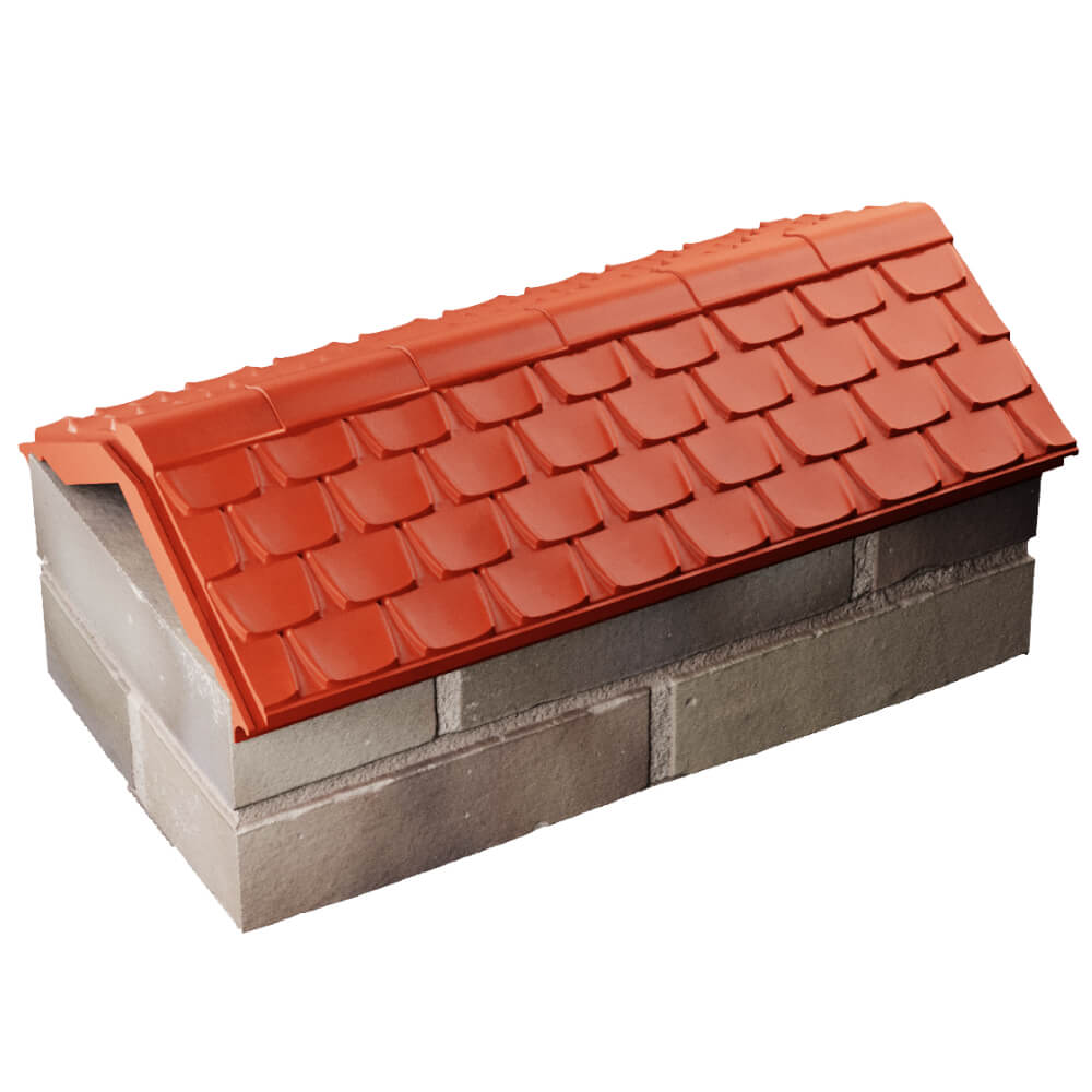 Парапет Zking Эльбрус Красный с посадкой на 1 кирпич (255мм) в Омске фото