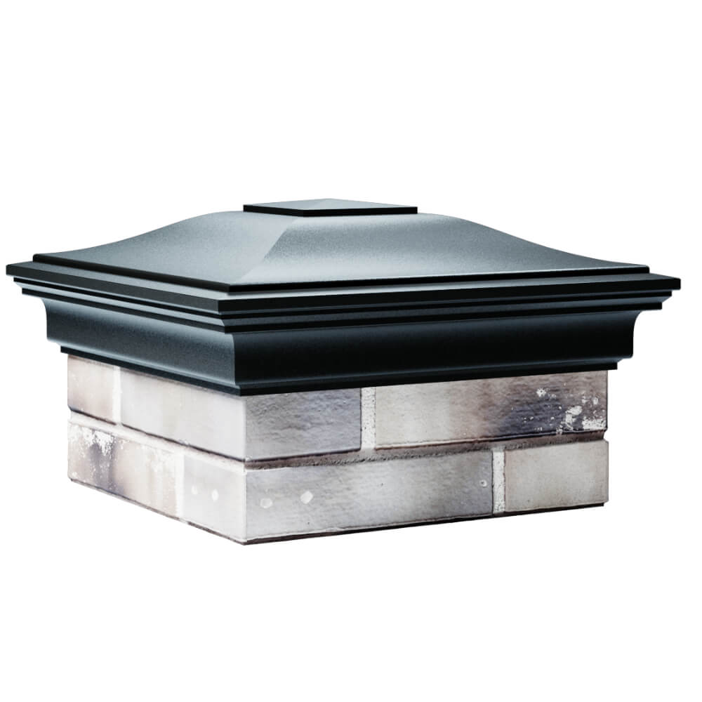 Колпак Zking Монблан Черный на столб 1.5х1.5 кирпича (385х385мм) в Омске фото