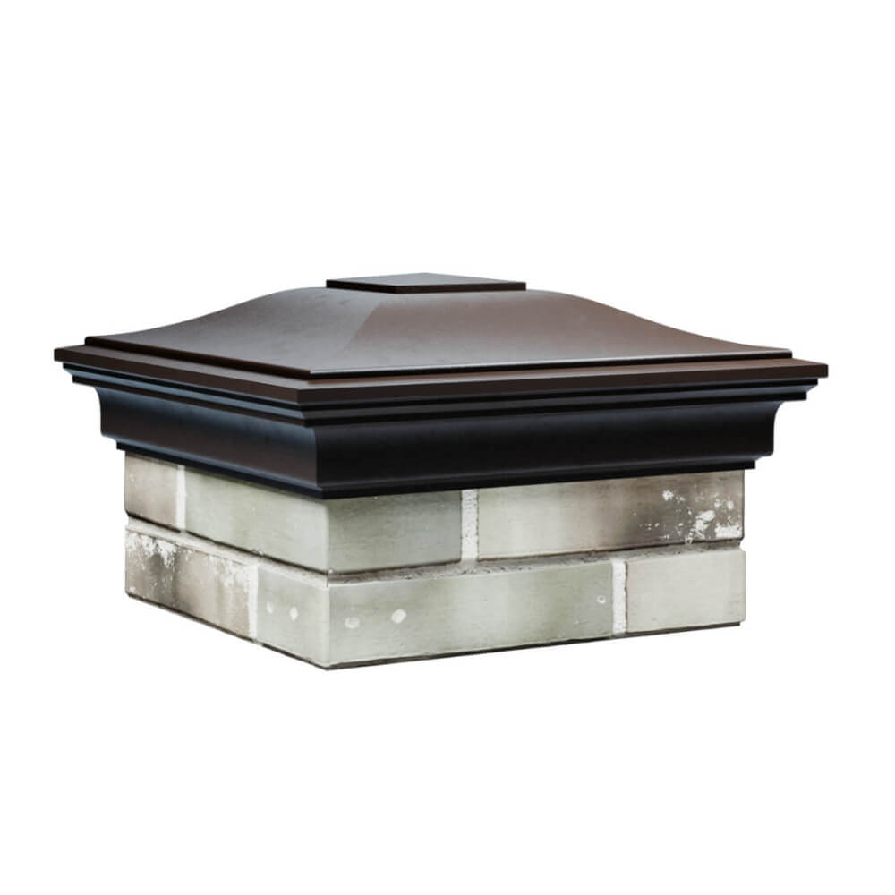 Колпак Zking Монблан Коричневый на столб 1.5х1.5 еврокирпича 0.7НФ (355х355мм) в Омске фото