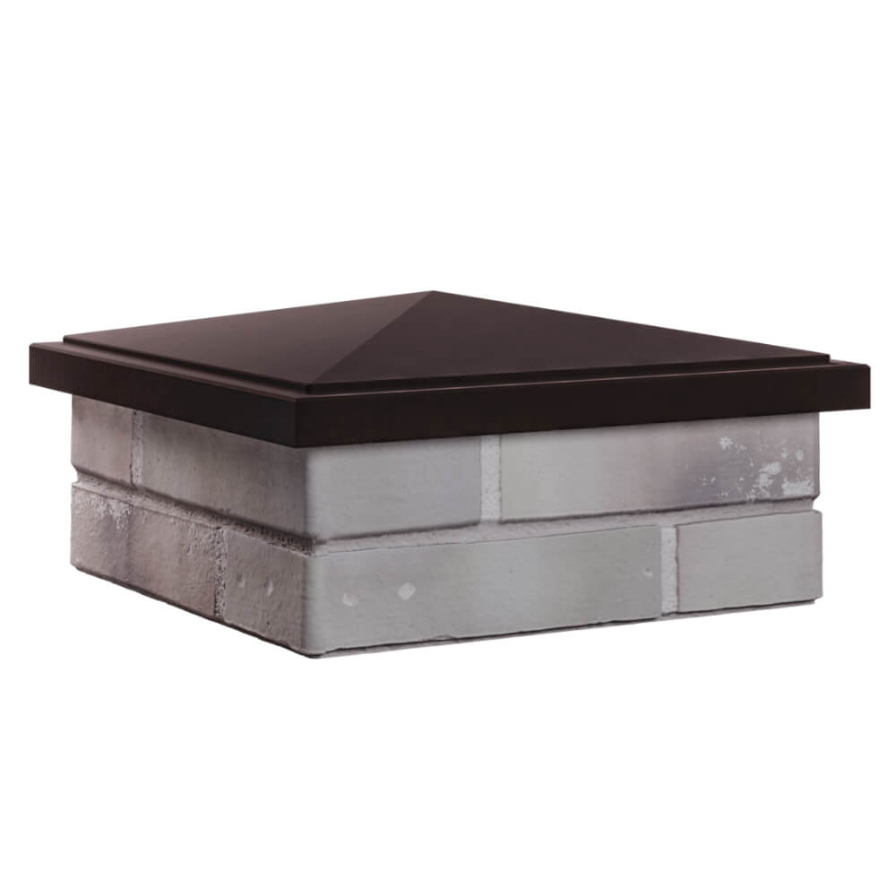 Колпак Zking БонаМоно Коричневый на столб 1.5х1.5 кирпича (385х385, 400х400мм) в Омске фото