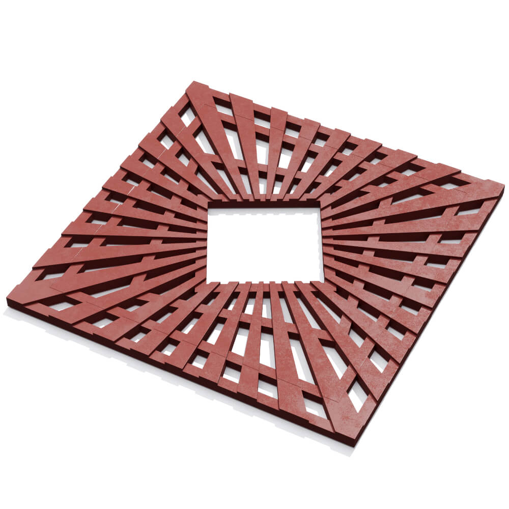 Приствольная решетка для дерева ZKING ATMOSPHERE 1.2х1.2м Красная в Омске фото