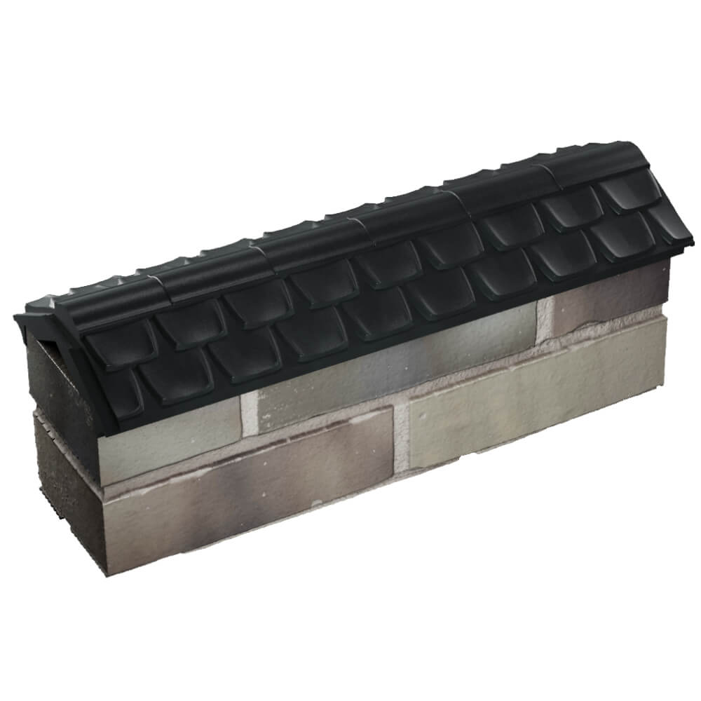 Парапет Zking Эльбрус Черный с посадкой на 0.5 кирпича (130мм) в Омске фото