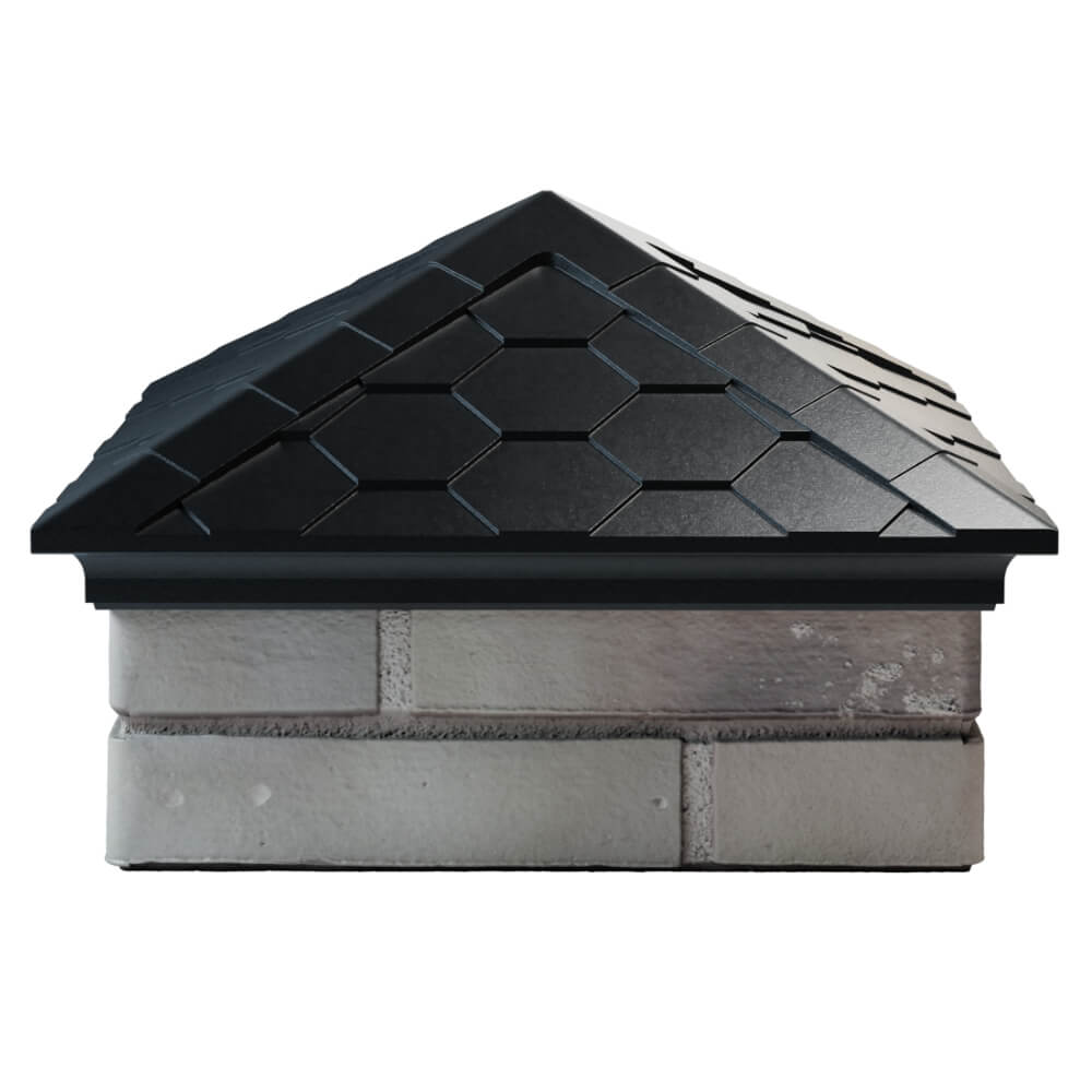 Колпак Zking Эверест Черный на столб 1.5х1.5 кирпича (390х390мм) Омск фото