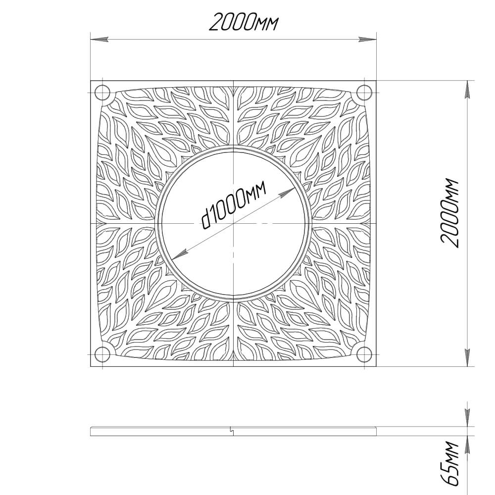 Приствольная решетка для дерева ZKING CRUST 2х2м Черная в Омске фото