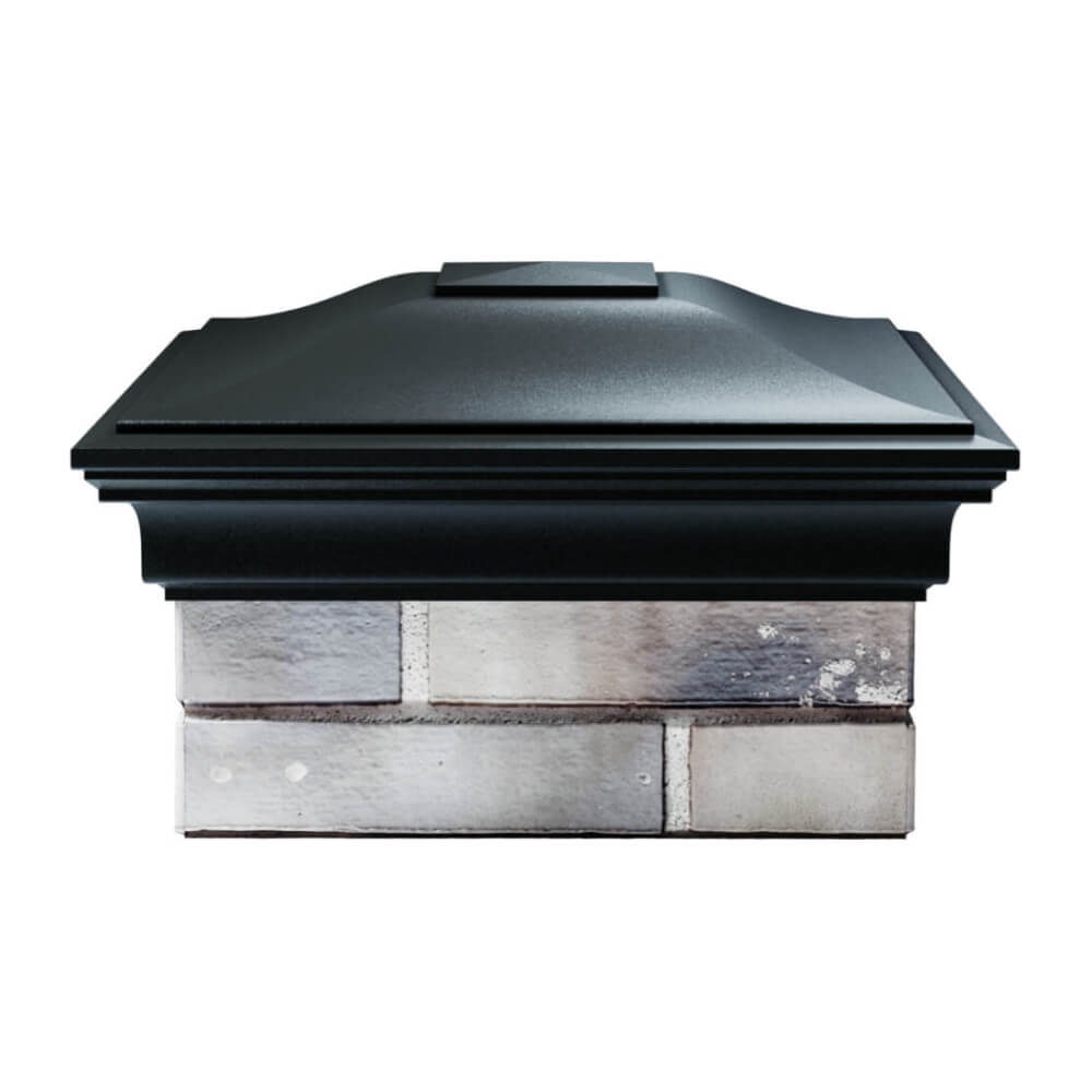 Колпак Zking Монблан Черный на столб 1.5х1.5 еврокирпича 0.7НФ (355х355мм) Омск фото