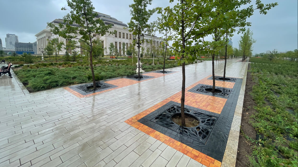 Приствольная решетка для дерева ZKING CRUST 1.2х1.2м Черная в Омске фото