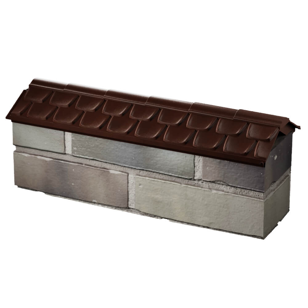 Парапет Zking Эльбрус Коричневый с посадкой на 0.5 кирпича (130мм) в Омске фото