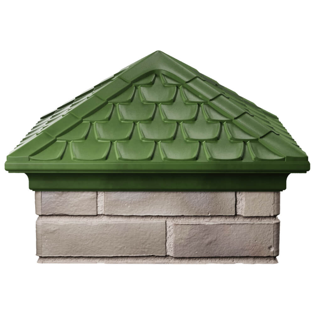 Колпак Zking Эльбрус Зеленый на столб 1.5х1.5 кирпича (385х385мм) Омск фото