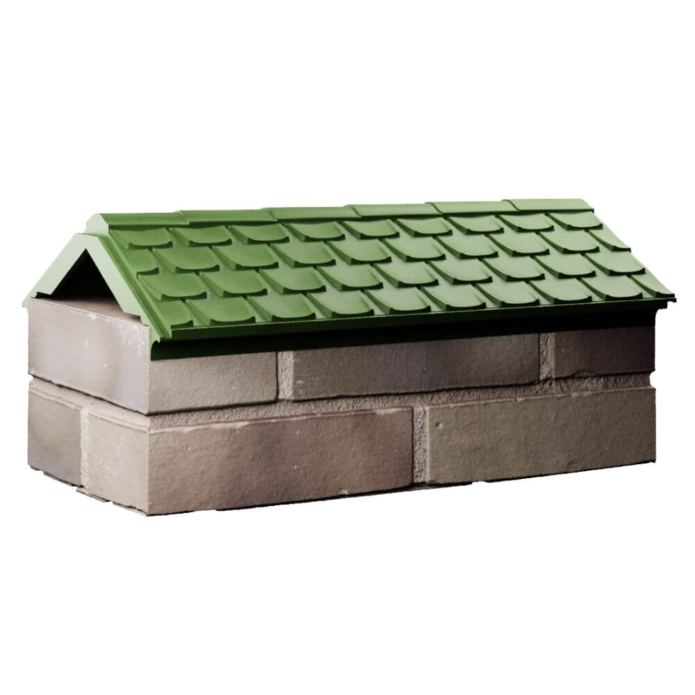 Парапет Zking Эльбрус Зеленый с посадкой на 1 кирпич (255мм) Омск фото