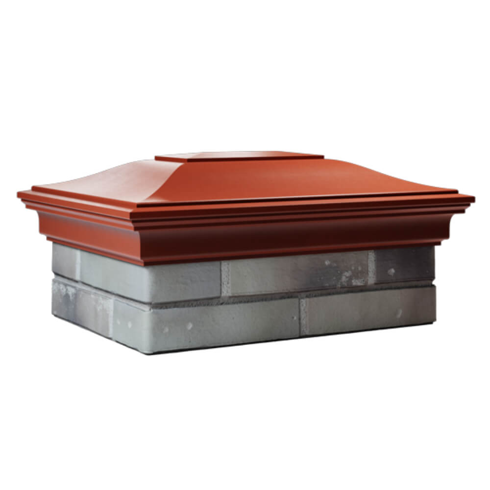 Колпак Zking Монблан Красный на столб 2х1.5 кирпича (515х385мм) в Омске фото